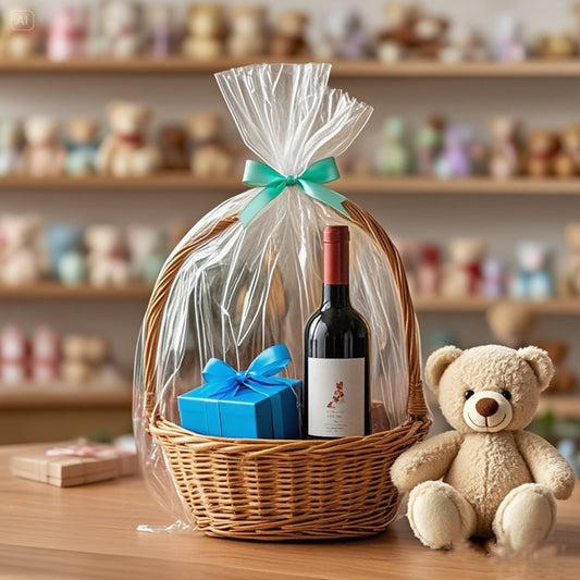 Cellophane Bags,16x24 Inch  Cellophane Wrap for Gift Baskets, Clear Basket Bags